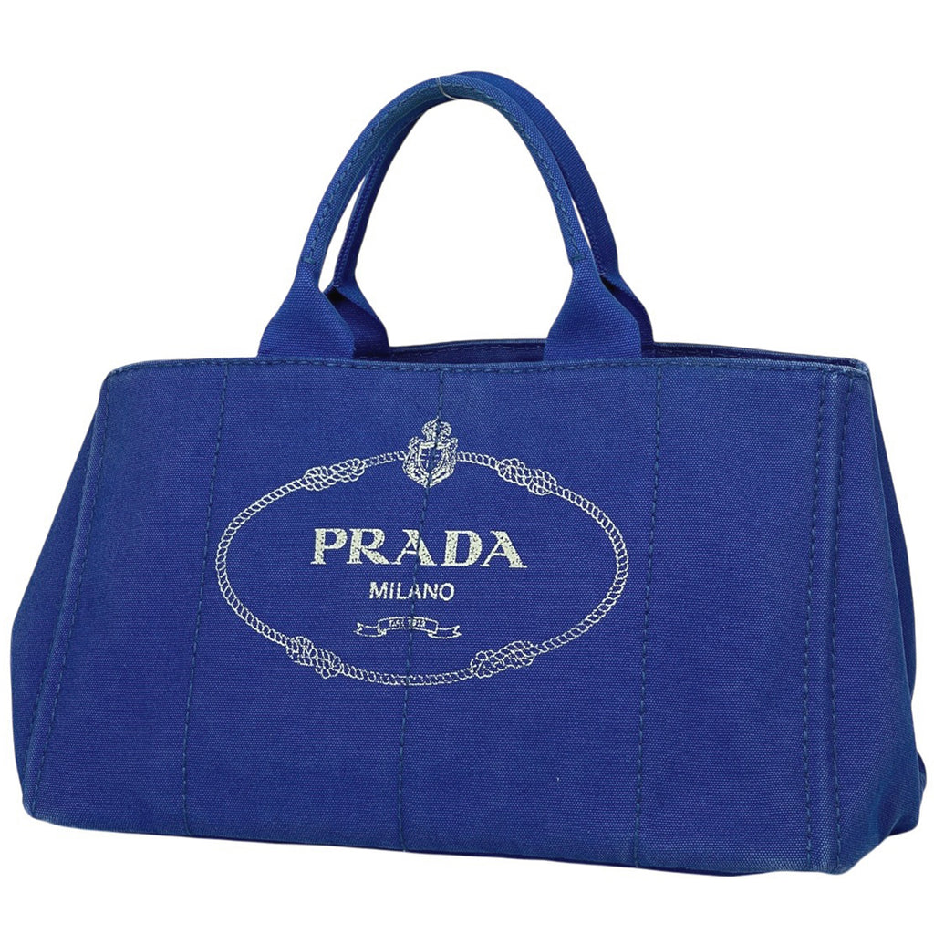 プラダ カナパ トート ハンドバッグ トートバッグ キャンバス ブルー レディース 【中古】brbag