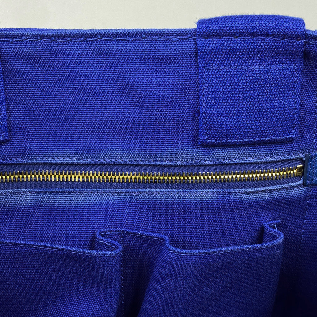 プラダ カナパ トート ハンドバッグ トートバッグ キャンバス ブルー レディース 【中古】brbag