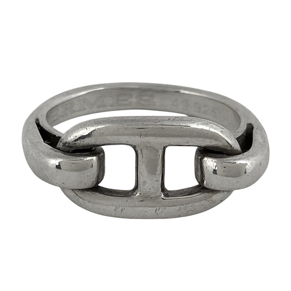 エルメス シェーヌダンクル リング 指輪 リング 7.5号 シルバー925 シルバー レディース 【中古】bracc