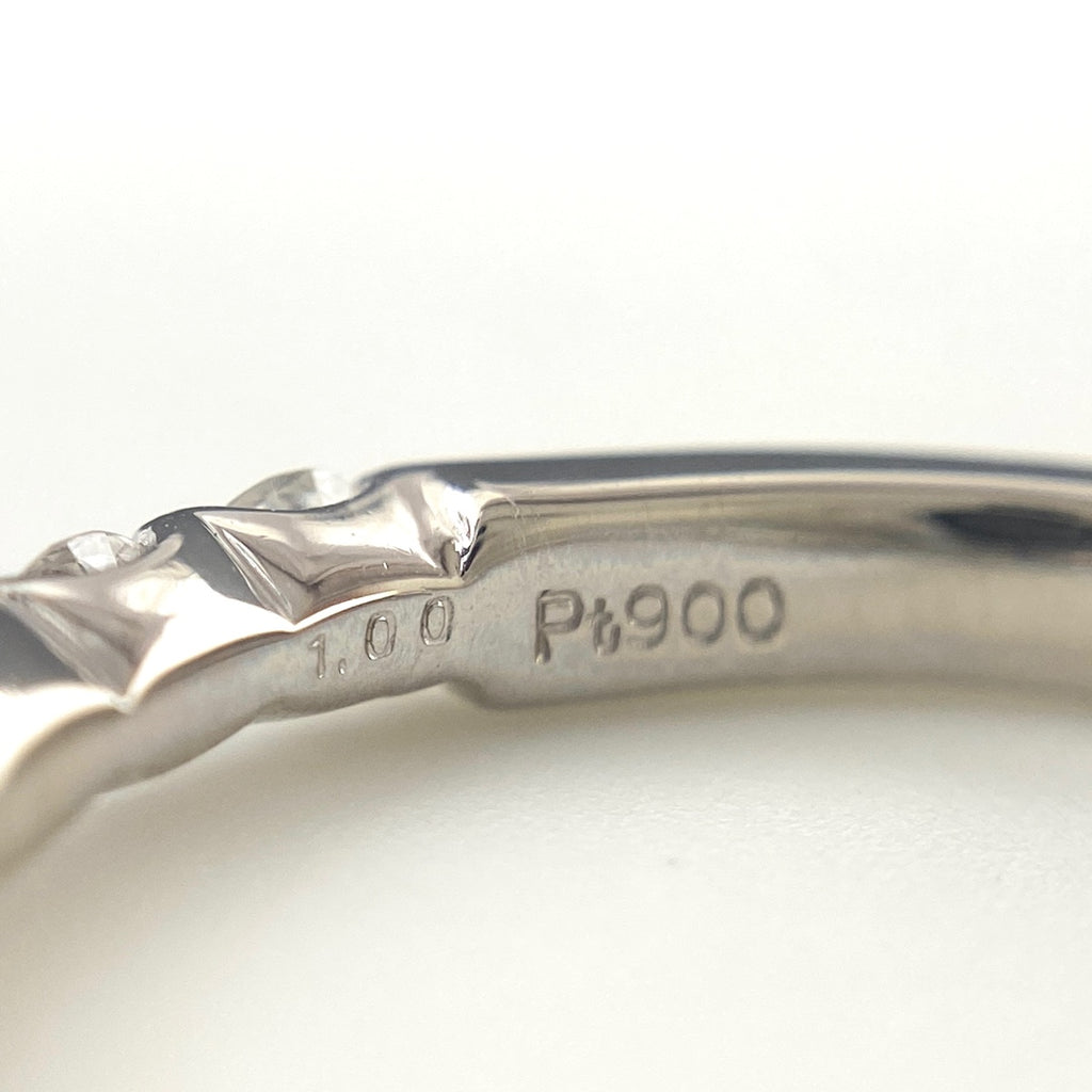 メレダイヤ デザインリング プラチナ 指輪 リング 11号 Pt900 ダイヤモンド レディース 【中古】nbjwl