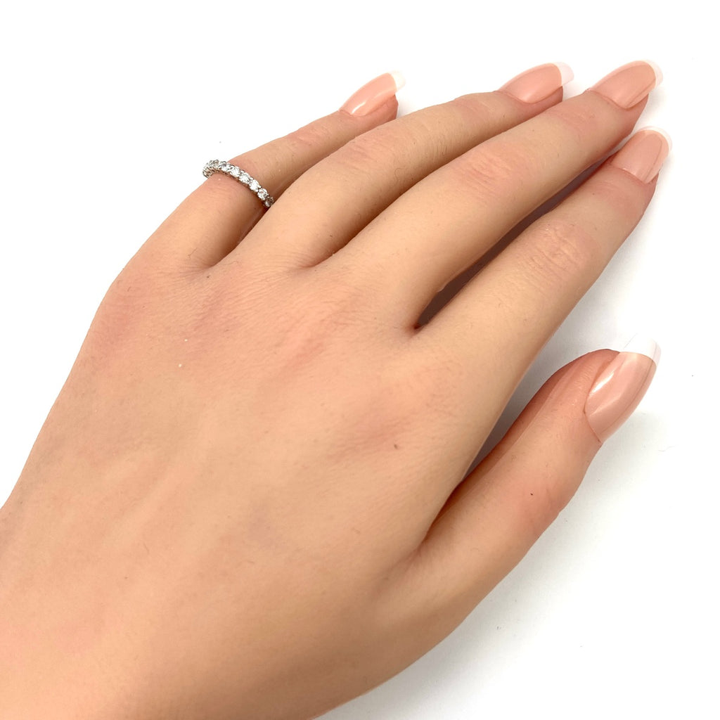 メレダイヤ デザインリング プラチナ 指輪 リング 2号 Pt900 ダイヤモンド レディース 【中古】nbjwl