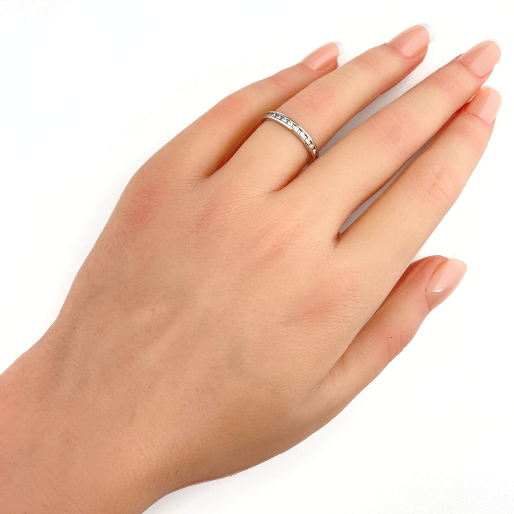 メレダイヤ デザインリング プラチナ 指輪 リング 10.5号 Pt900 ダイヤモンド レディース 【中古】nbjwl