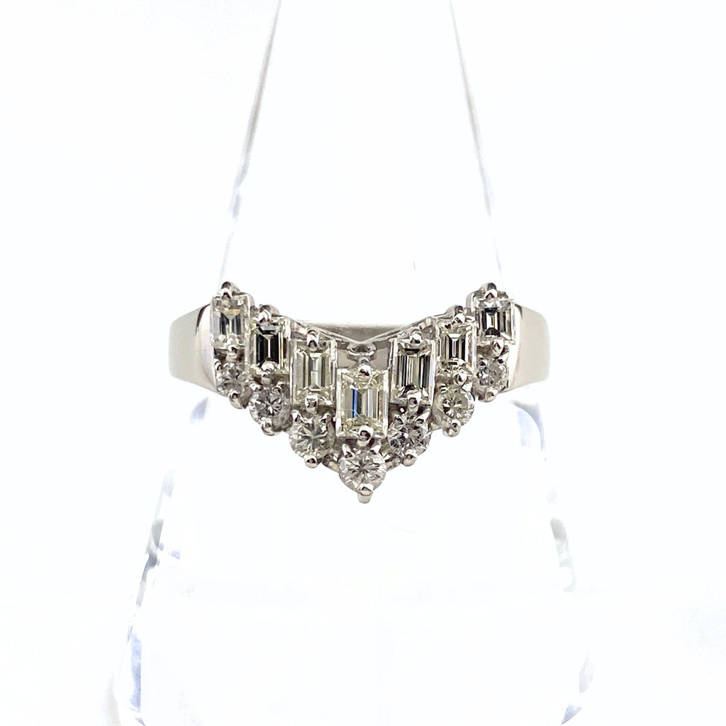 メレダイヤ デザインリング プラチナ 指輪 リング 23号 Pt900 ダイヤモンド メンズ 【中古】nbjwl