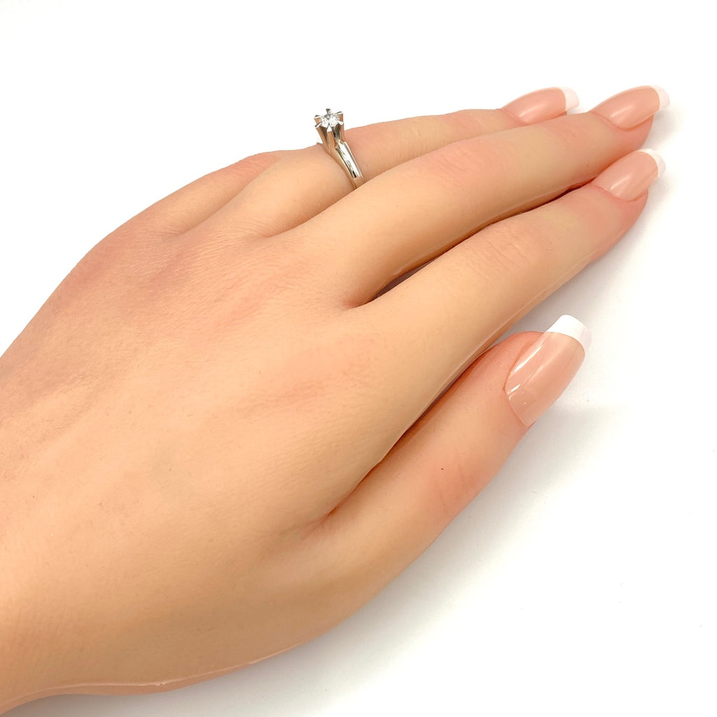 ダイヤモンド デザインリング プラチナ 指輪 メレダイヤ リング 10.5号 Pt900 ダイヤモンド レディース 【中古】nbjwl