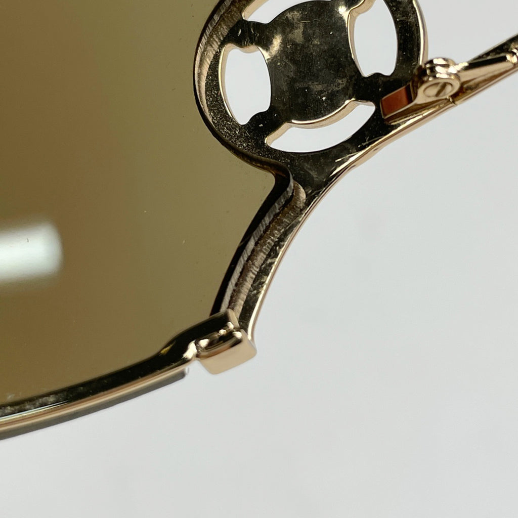 セリーヌ ブラゾン サングラス アイウェア マカダム メンズ サングラス メタル ゴールド ブラウン レディース 【中古】brbag