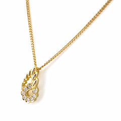 ポーラ メレダイヤ デザインネックレス YG イエローゴールド ペンダント ネックレス 750 ダイヤモンド レディース 【中古】brjwl