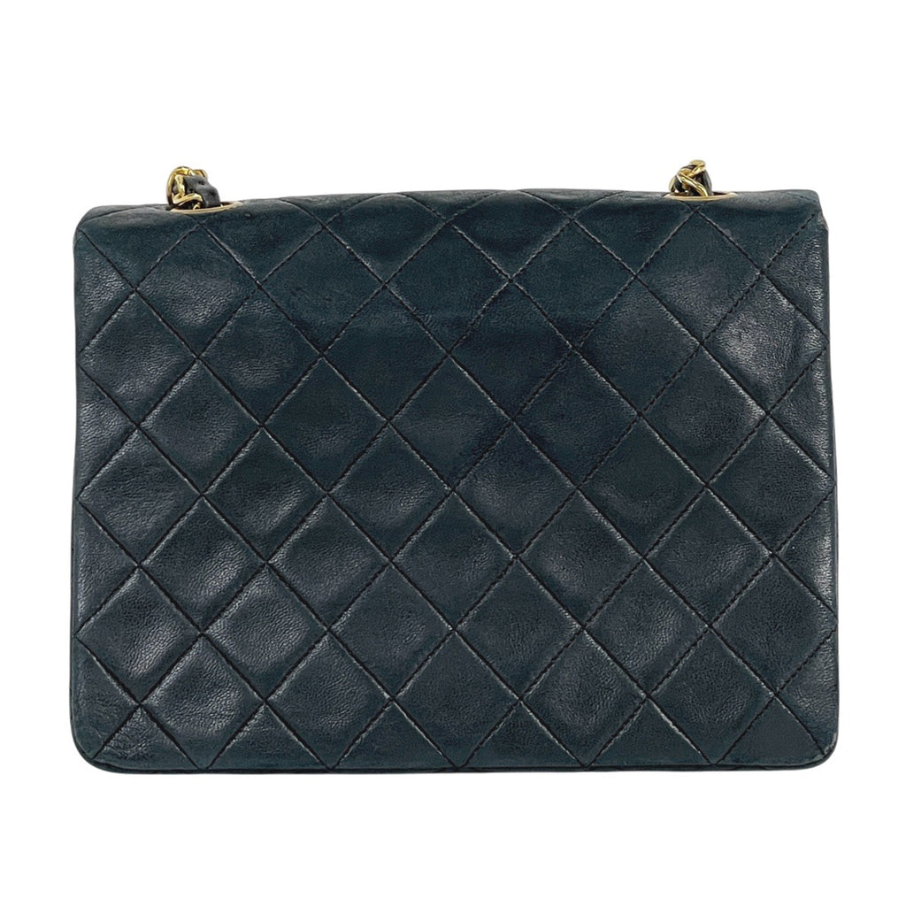 シャネル マトラッセ シングルフラップ チェーン ショルダーバッグ ココマーク ショルダーバッグ レザー ブラック レディース 【中古】brbag