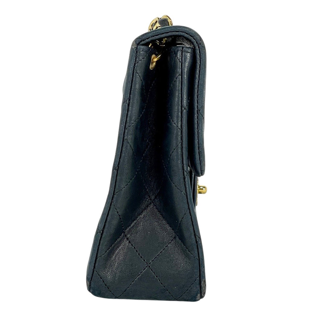 シャネル マトラッセ シングルフラップ チェーン ショルダーバッグ ココマーク ショルダーバッグ レザー ブラック レディース 【中古】brbag