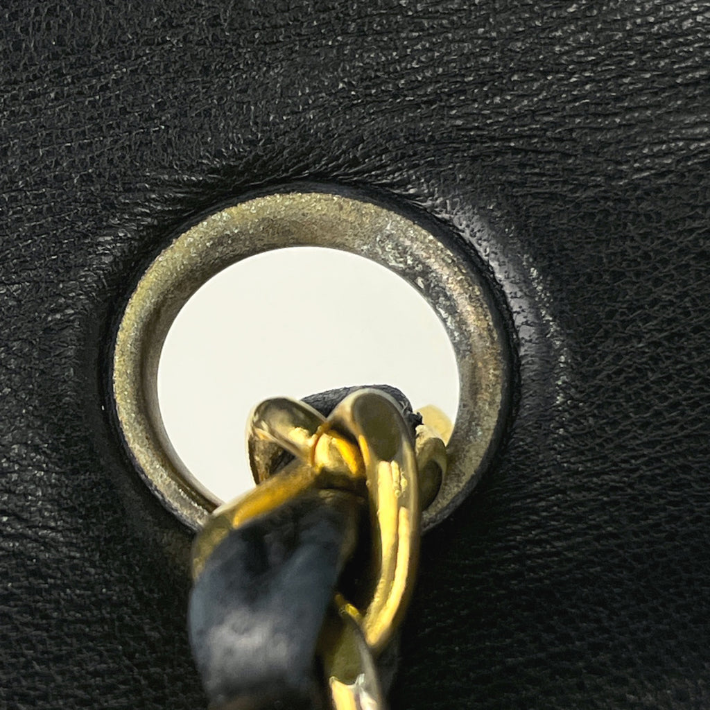 シャネル マトラッセ シングルフラップ チェーン ショルダーバッグ ココマーク ショルダーバッグ レザー ブラック レディース 【中古】brbag