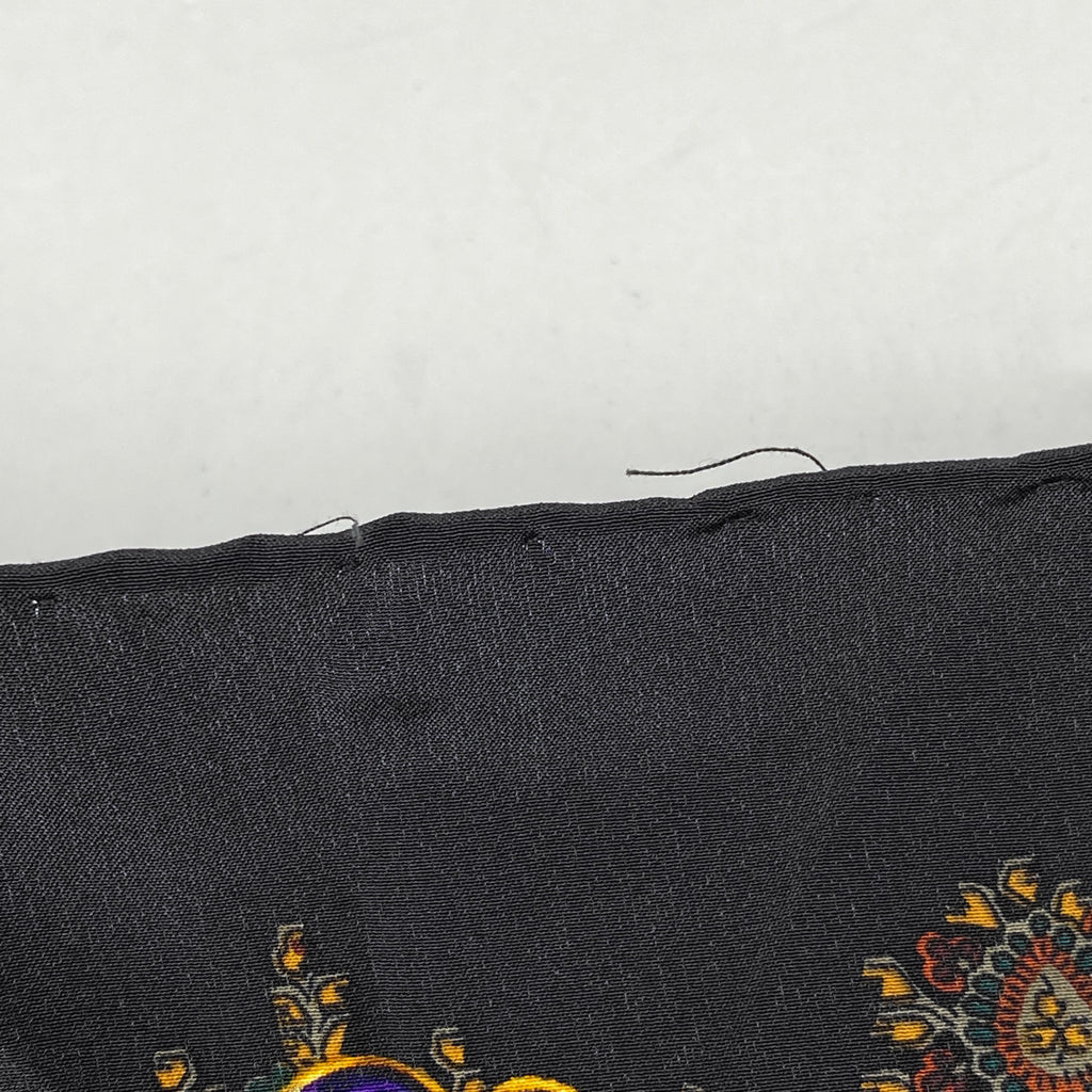 シャネル ロゴ スカーフ 大判 アクセサリー スカーフ シルク ブラック マルチカラー レディース 【中古】brbag