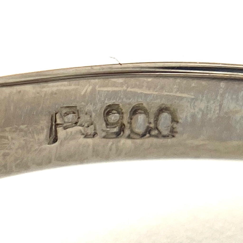 パール デザインリング プラチナ メレダイヤ 指輪 真珠 リング 17号 Pt900 パール ダイヤモンド レディース 【中古】nbjwl