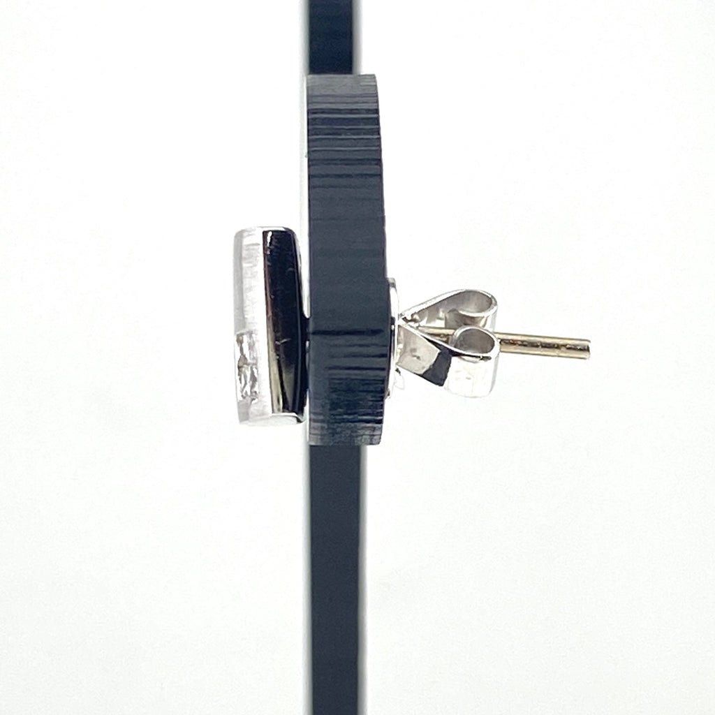 スクエアモチーフ デザインピアス WG ホワイトゴールド メレダイヤ 750 四角 ピアス K18 WG ダイヤモンド レディース 【中古】nbjwl