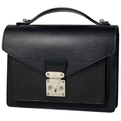 ルイ・ヴィトン モンソー シルバー金具 ハンドバッグ エピ ノワール(ブラック) M52792 レディース 【中古】brbag