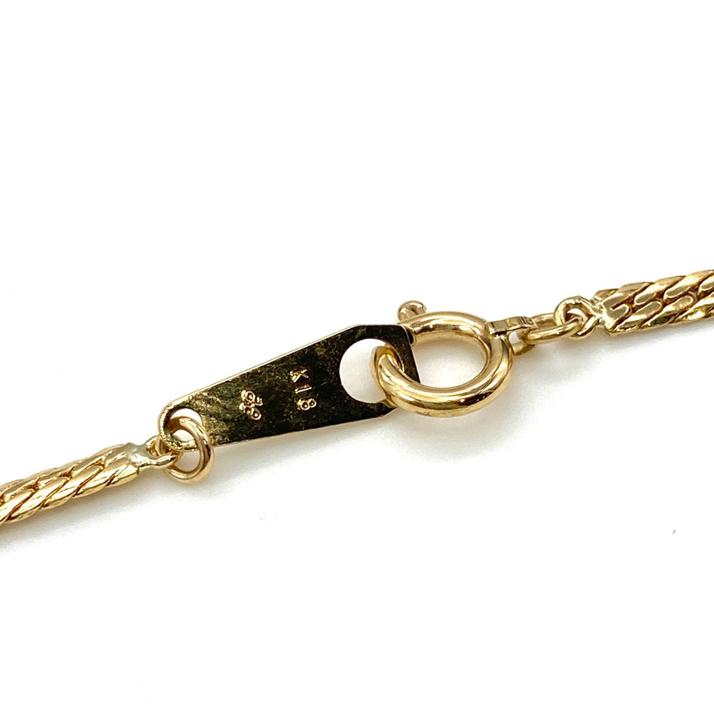 メレダイヤ デザインネックレス YG イエローゴールド ペンダント ネックレス K18 ダイヤモンド レディース 【中古】nbjwl