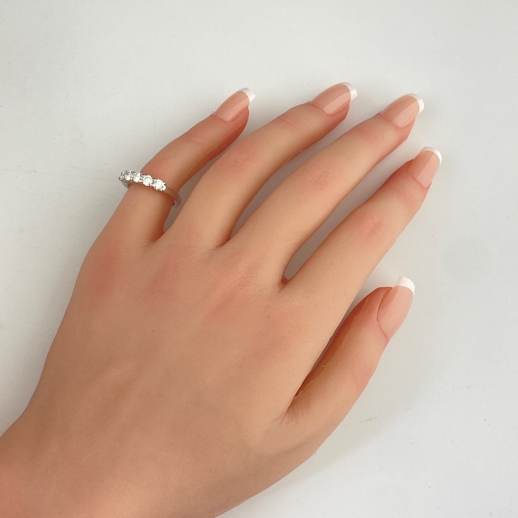 メレダイヤ デザインリング プラチナ 指輪 リング 9.5号 Pt900 ダイヤモンド レディース 【中古】nbjwl