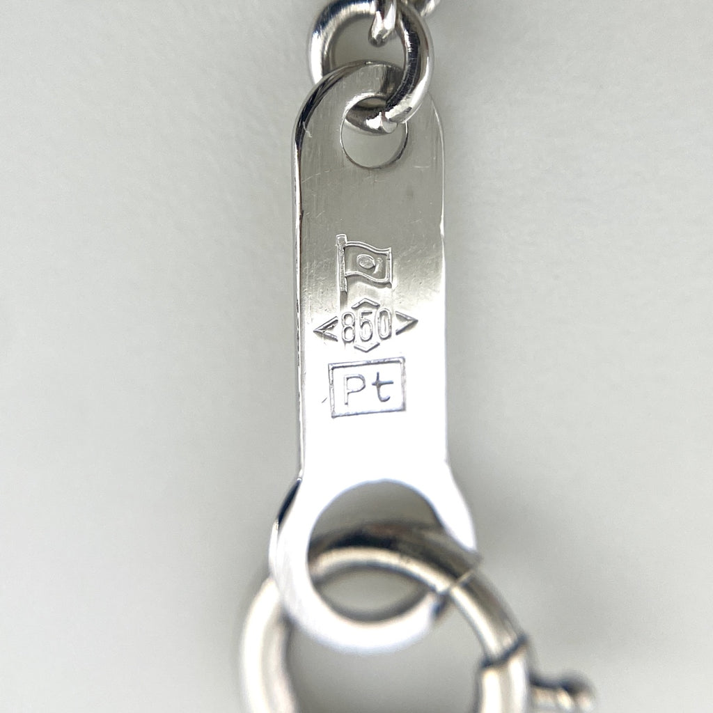 アクアマリン デザインネックレス プラチナ ペンダント メレダイヤ ネックレス Pt900 Pt850 アクアマリン レディース 【中古】nbjwl