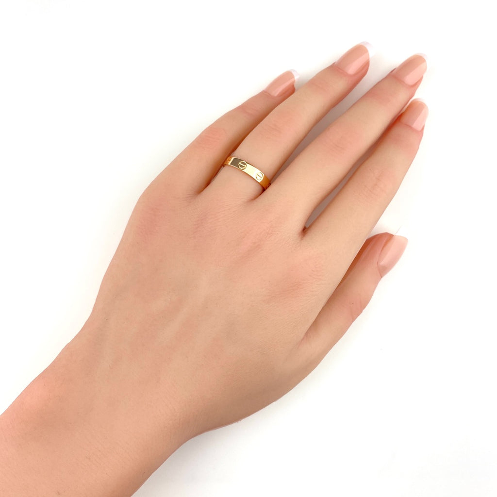 カルティエ ミニ ラブ リング PG ピンクゴールド 指輪 リング 11号 750 レディース 【中古】brjwl