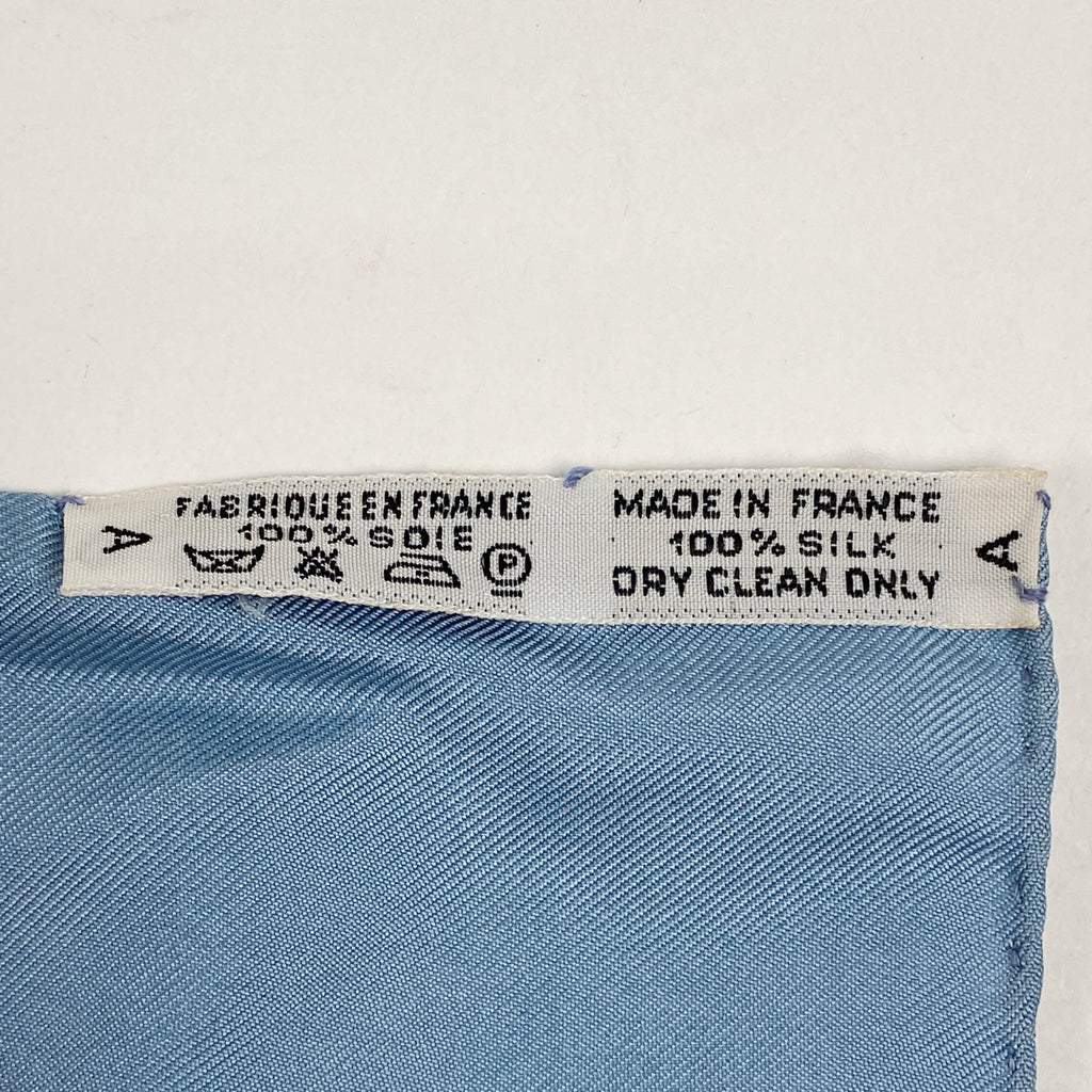エルメス カレ 90 EUROPE ヨーロッパ スカーフ シルク ライトブルー マルチカラー レディース 【中古】brbag