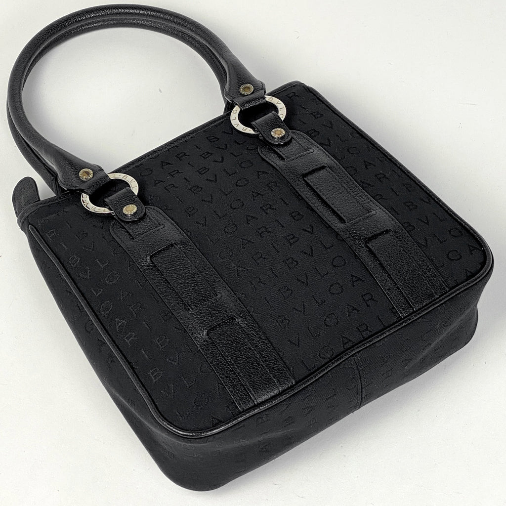 ブルガリ ロゴマニア ハンドバッグ トートバッグ ハンドバッグ キャンバス ブラック レディース 【中古】brbag