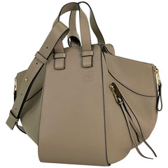 ロエベ ハンモック バッグ スモール 2WAY ショルダーバッグ アナグラム ハンドバッグ レザー ベージュ レディース 【中古】brbag