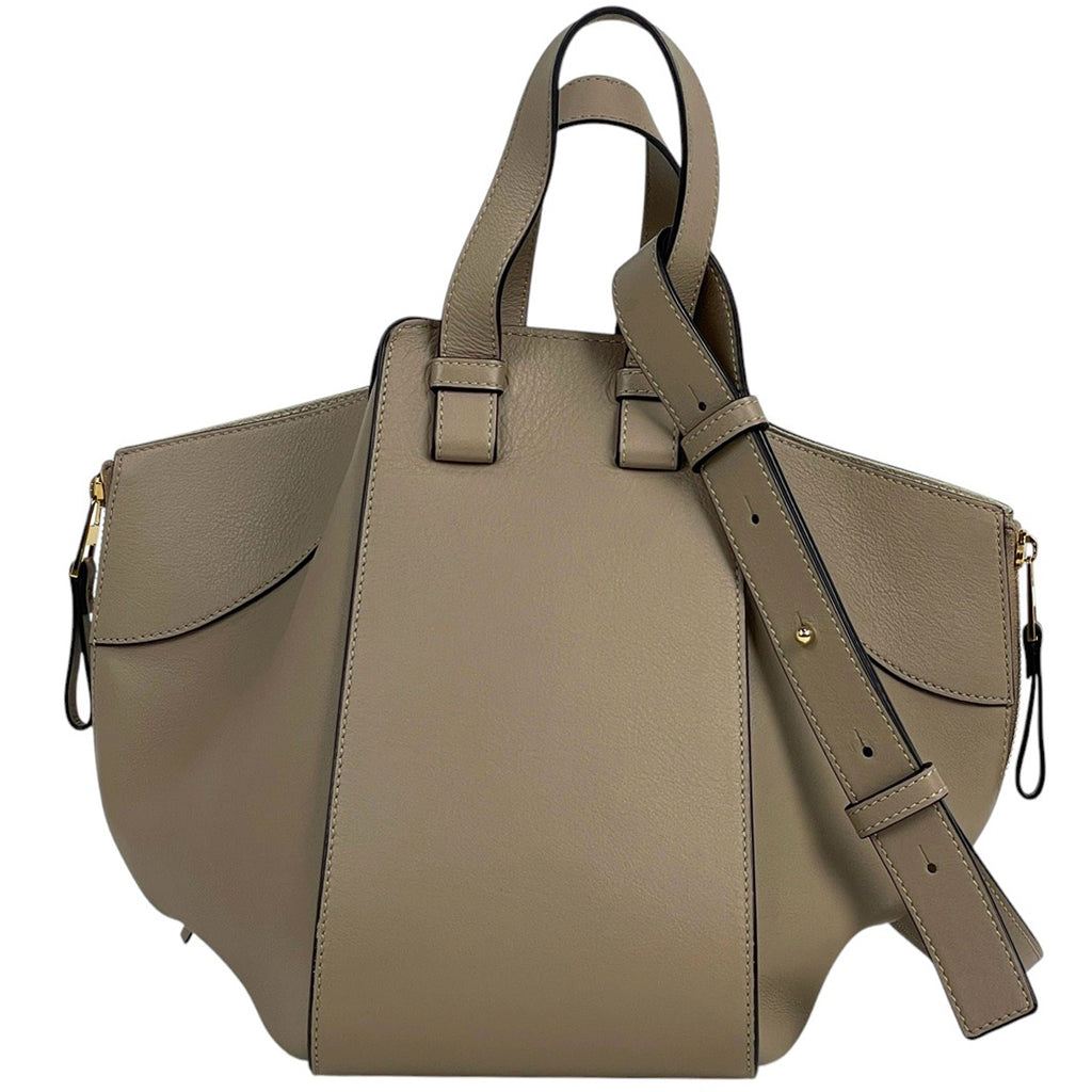 ロエベ ハンモック バッグ スモール 2WAY ショルダーバッグ アナグラム ハンドバッグ レザー ベージュ レディース 【中古】brbag