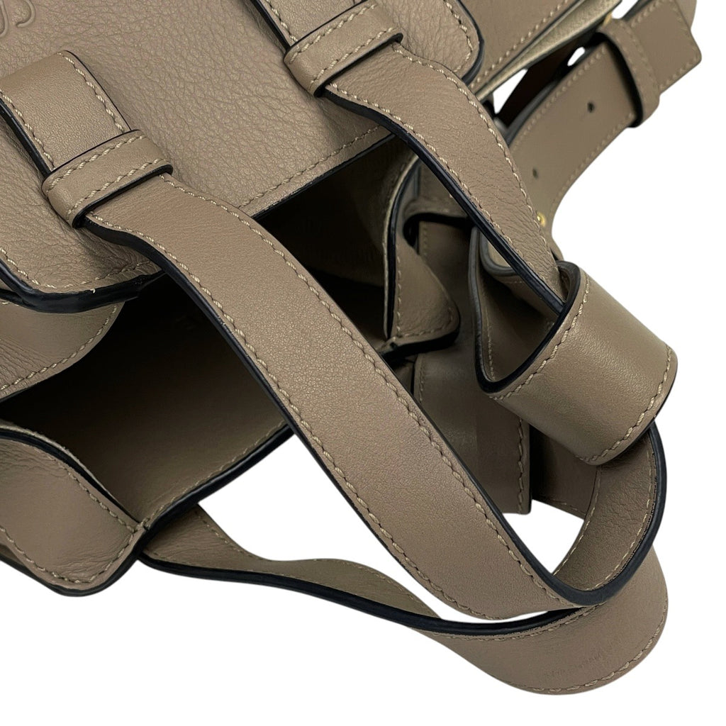 ロエベ ハンモック バッグ スモール 2WAY ショルダーバッグ アナグラム ハンドバッグ レザー ベージュ レディース 【中古】brbag