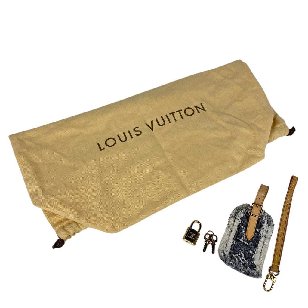 ルイ・ヴィトン スピーディ30 ボストンバック パッチワーク ハンドバッグ モノグラムデニム グリ(グレー) ブラック M95381 レディース 【中古】brbag