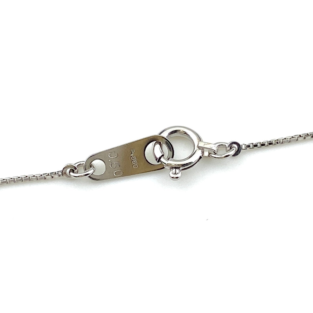 フラワーモチーフ デザインネックレス プラチナ ペンダント メレダイヤ 花 ネックレス Pt850 ダイヤモンド レディース 【中古】nbjwl