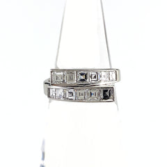 メレダイヤ デザインリング プラチナ 指輪 リング 7号 Pt900 ダイヤモンド レディース 【中古】nbjwl