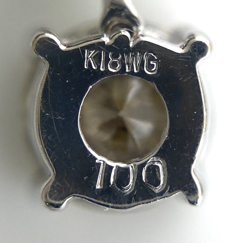 メレダイヤ デザインネックレス プラチナ WG ホワイトゴールド ペンダント ネックレス Pt900 Pt850 WG レディース 【中古】nbjwl