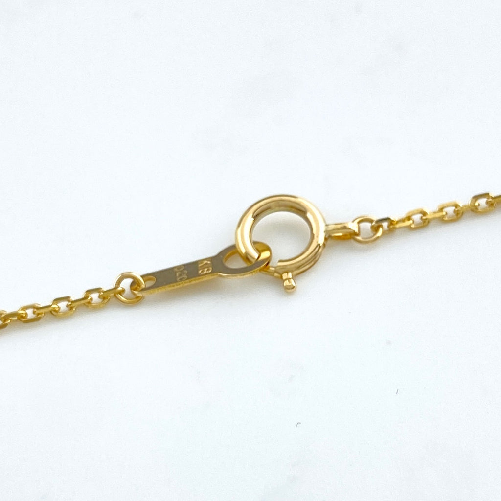 ダイヤモンド デザインネックレス YG イエローゴールド ペンダント ネックレス K18 ダイヤモンド レディース 【中古】nbjwl