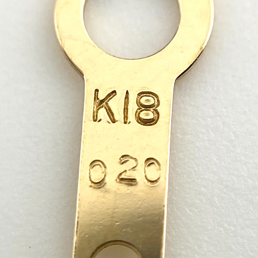 ダイヤモンド デザインネックレス YG イエローゴールド ペンダント ネックレス K18 ダイヤモンド レディース 【中古】nbjwl