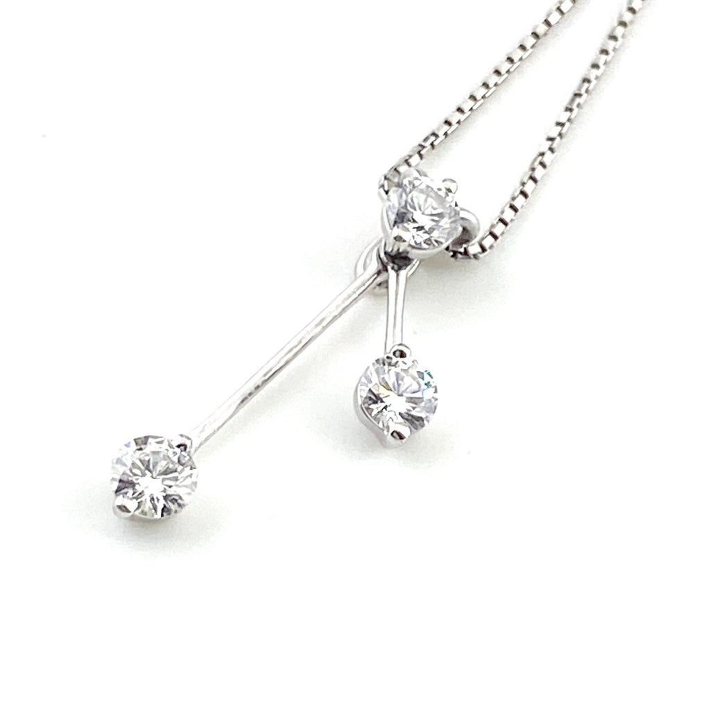 メレダイヤ デザインネックレス プラチナ ペンダント ネックレス Pt900 Pt850 ダイヤモンド レディース 【中古】nbjwl