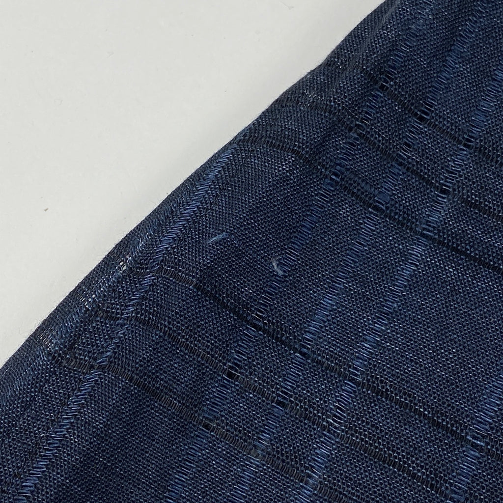 エルメス チェック柄 長袖シャツ リネン セリエ トップス 長袖シャツ 麻 ネイビー メンズ 【中古】brapp
