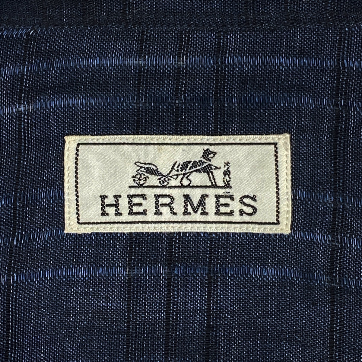 HERMES セリエ チェック柄 長袖シャツ HERMES 最終特価品HERMES/エルメス チェック柄 長袖シャツ 麻