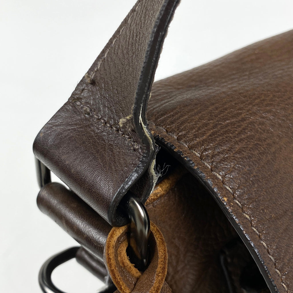 プラダ ロゴ ショルダーバッグ 斜め掛け ショルダーバッグ レザー ブラウン レディース 【中古】brbag