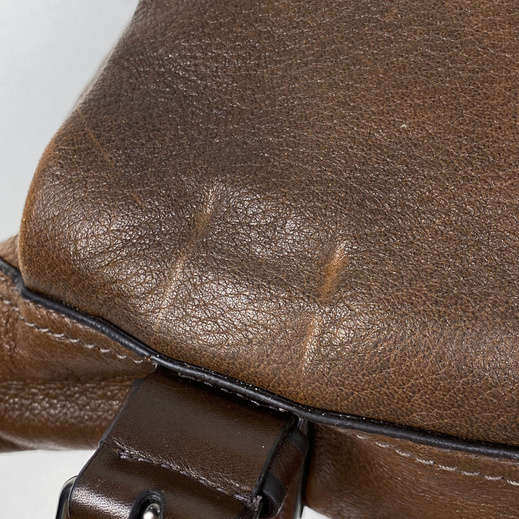 プラダ ロゴ ショルダーバッグ 斜め掛け ショルダーバッグ レザー ブラウン レディース 【中古】brbag