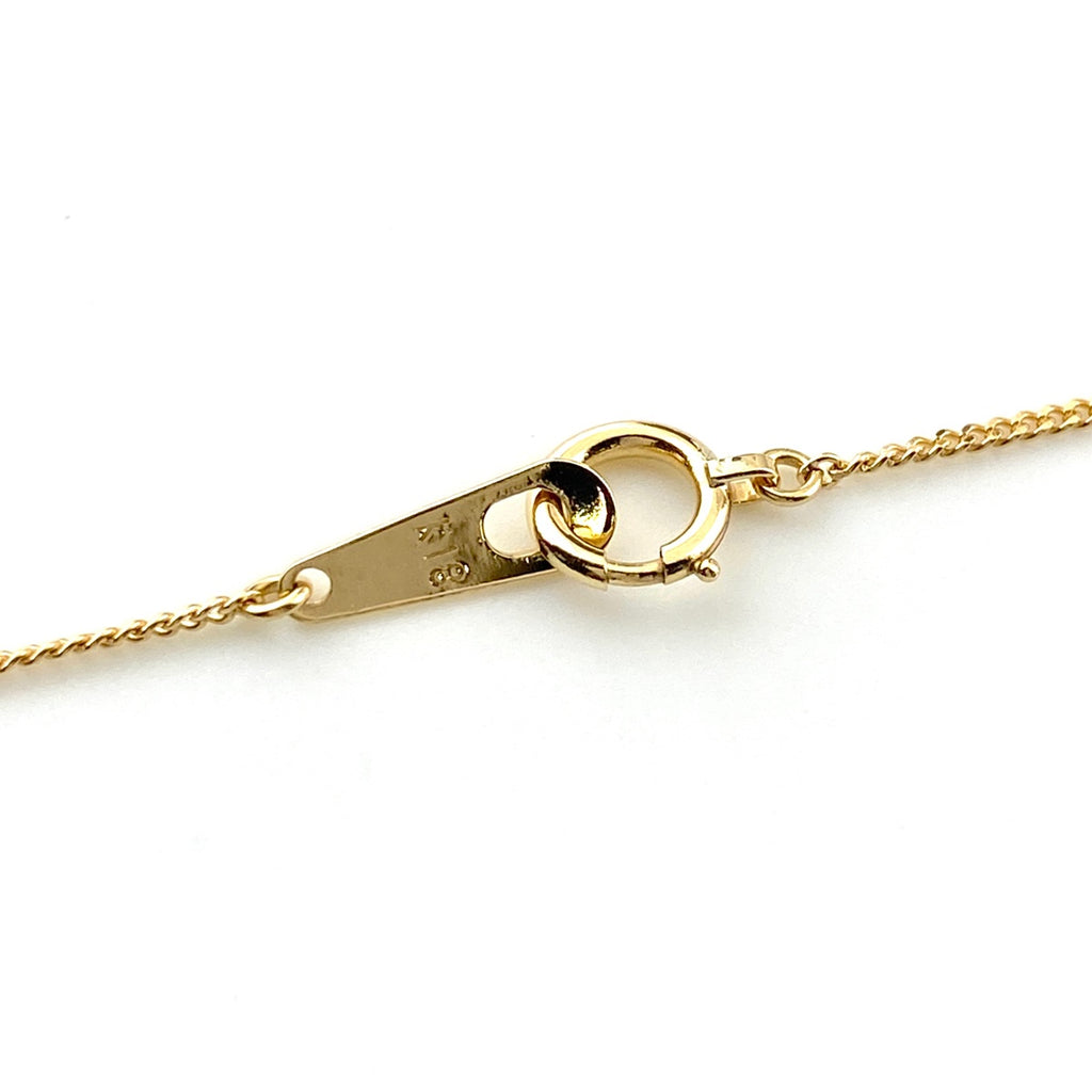 メレダイヤ デザインネックレス YG イエローゴールド ペンダント ネックレス K18 ダイヤモンド レディース 【中古】nbjwl