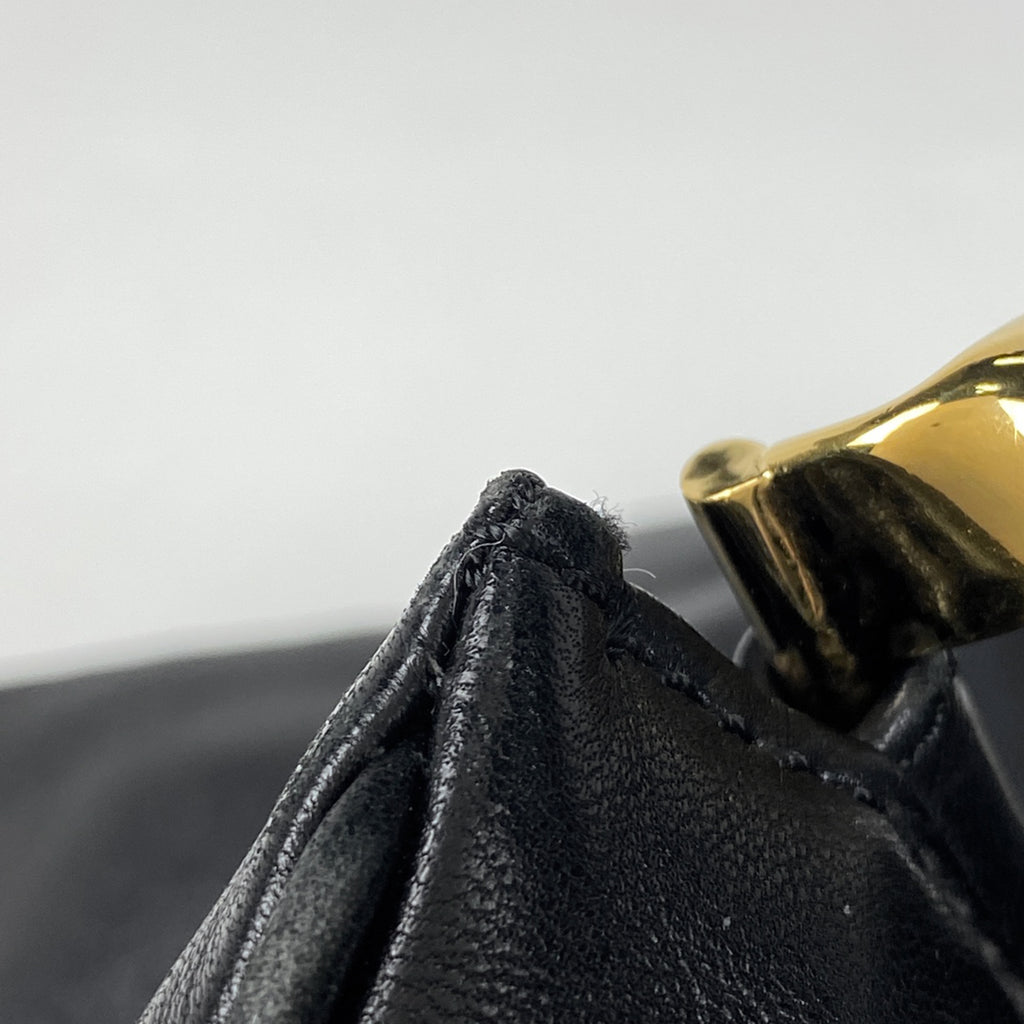 ロエベ アナグラム ショルダーバッグ ショルダーバッグ レザー ブラック レディース 【中古】brbag