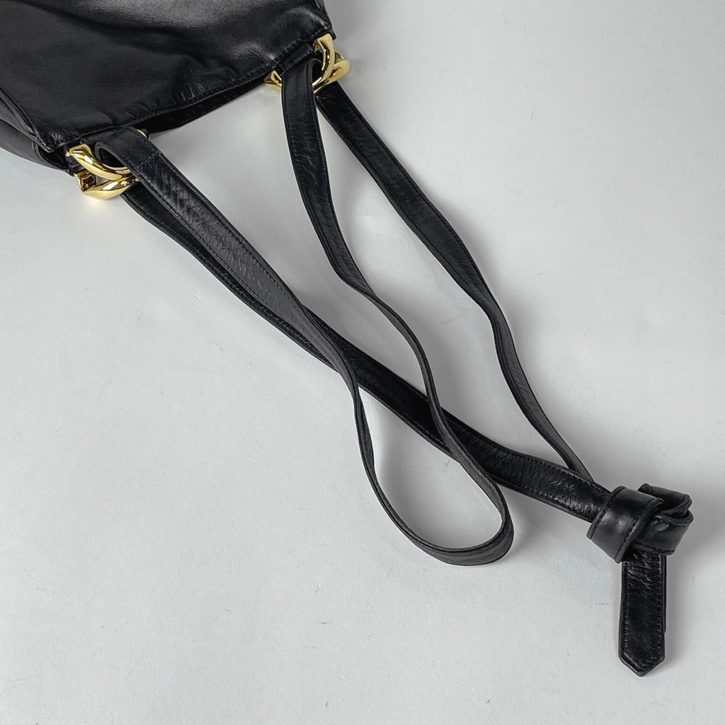 ロエベ アナグラム ショルダーバッグ ショルダーバッグ レザー ブラック レディース 【中古】brbag