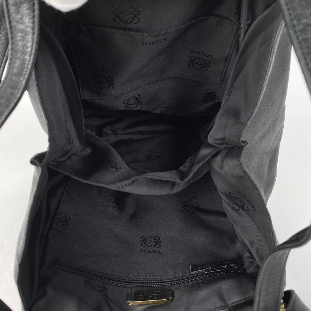 ロエベ アナグラム ショルダーバッグ ショルダーバッグ レザー ブラック レディース 【中古】brbag