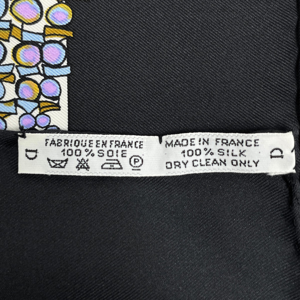 エルメス カレ 90 Passementerie 紐飾り スカーフ シルク ブラック マルチカラー レディース 【中古】brbag