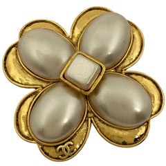 シャネル ココマーク フェイクパール ブローチ フラワーモチーフ ブローチ GP ゴールド レディース 【中古】bracc