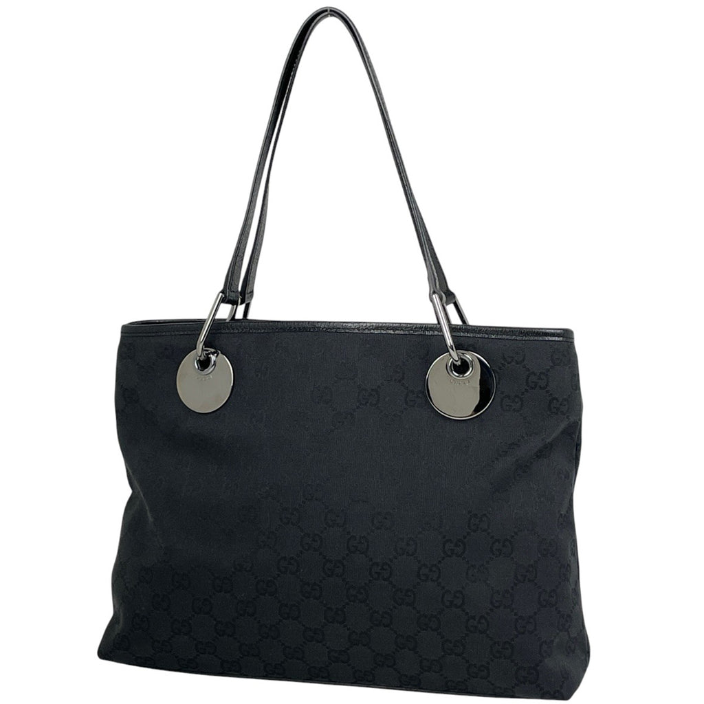 グッチ GG柄 トートバッグ ショルダーバッグ トートバッグ GGキャンバス ブラック 120837 レディース 【中古】brbag