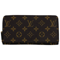 ルイ・ヴィトン ジッピー ウォレット 札入れ 小銭入れ ラウンドジップ ラウンドファスナー 長財布 モノグラム ブラウン M60017 レディース 【中古】brbag