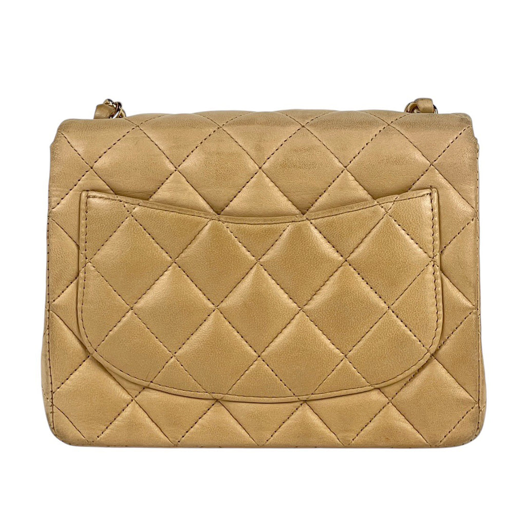 シャネル ミニ マトラッセ シングルフラップ チェーン ショルダーバッグ ココマーク ショルダーバッグ レザー ベージュ A01115 レディース 【中古】brbag