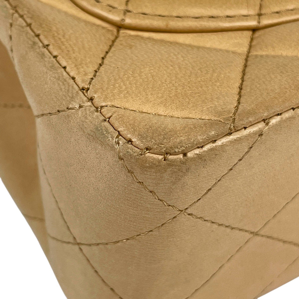 シャネル ミニ マトラッセ シングルフラップ チェーン ショルダーバッグ ココマーク ショルダーバッグ レザー ベージュ A01115 レディース 【中古】brbag