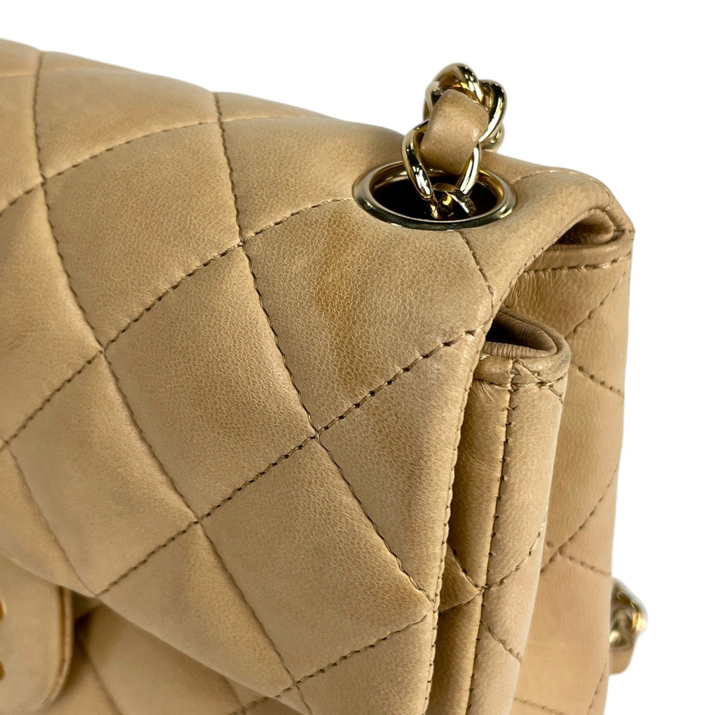 シャネル ミニ マトラッセ シングルフラップ チェーン ショルダーバッグ ココマーク ショルダーバッグ レザー ベージュ A01115 レディース 【中古】brbag