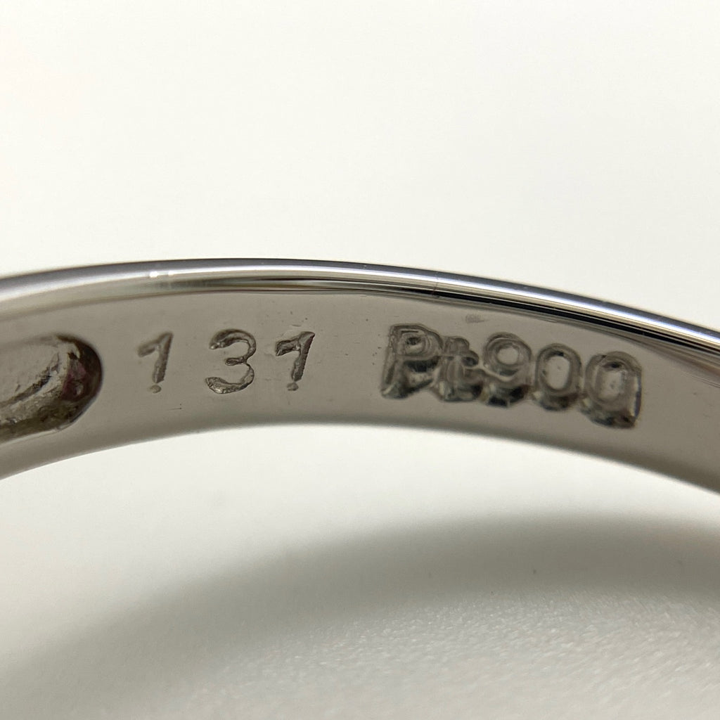 ピンクサファイア デザインリング プラチナ 指輪 メレダイヤ リング 12号 Pt900 ピンクサファイア ダイヤモンド レディース 【中古】nbjwl