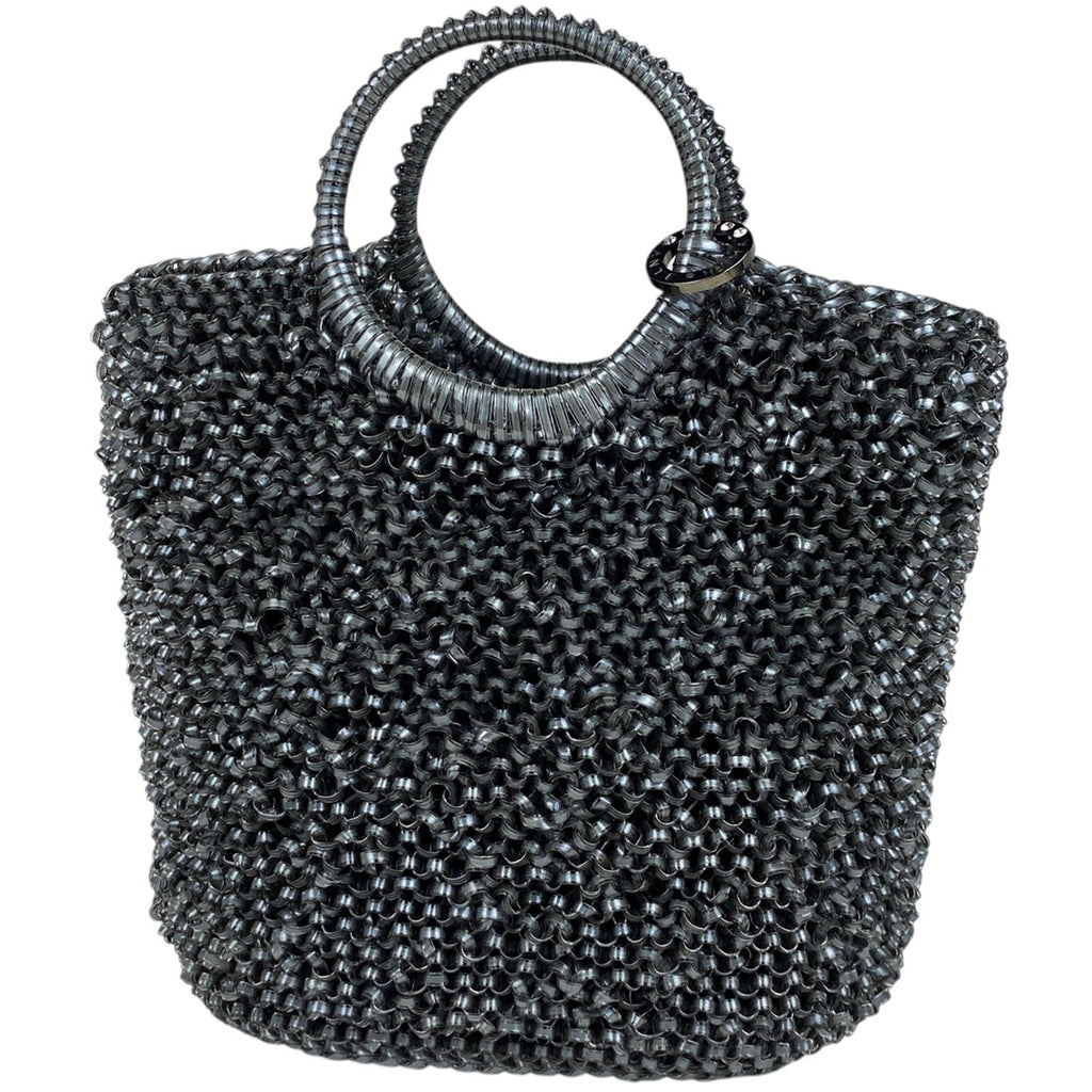 アンテプリマ ワイヤーバッグ 2WAY ショルダーバッグ チェーンショルダー ハンドバッグ PVC グレー レディース 【中古】brbag